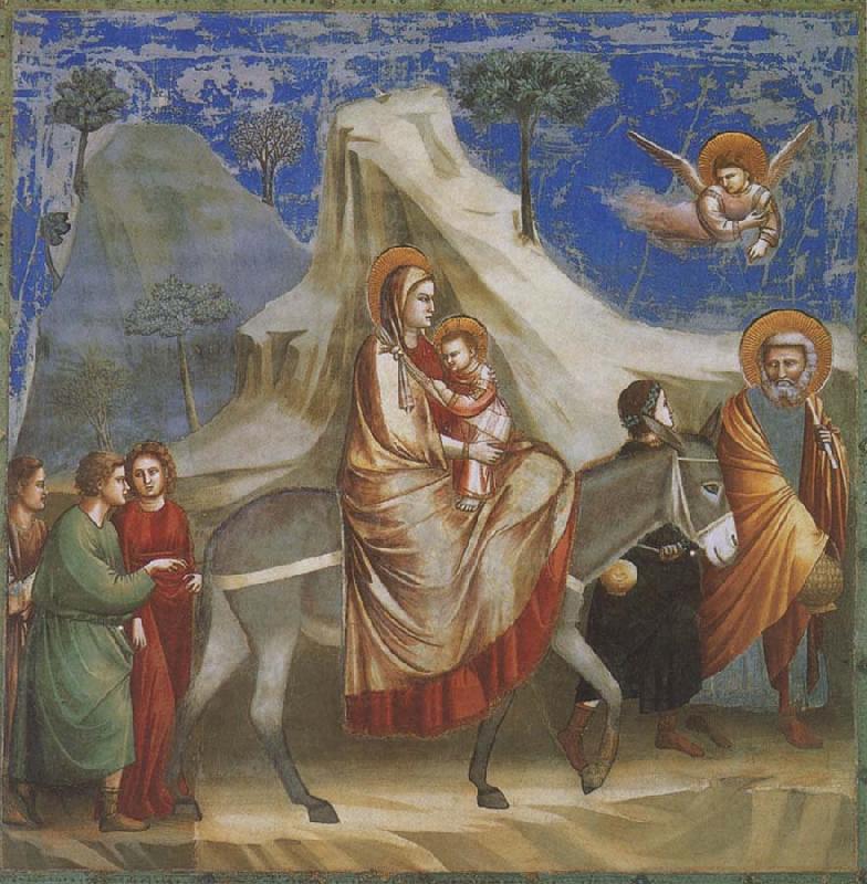 GIOTTO di Bondone Flight into Egypt